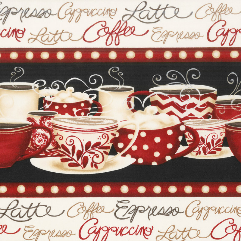 Morning Coffee - Repeating Stripe Multi Yardage