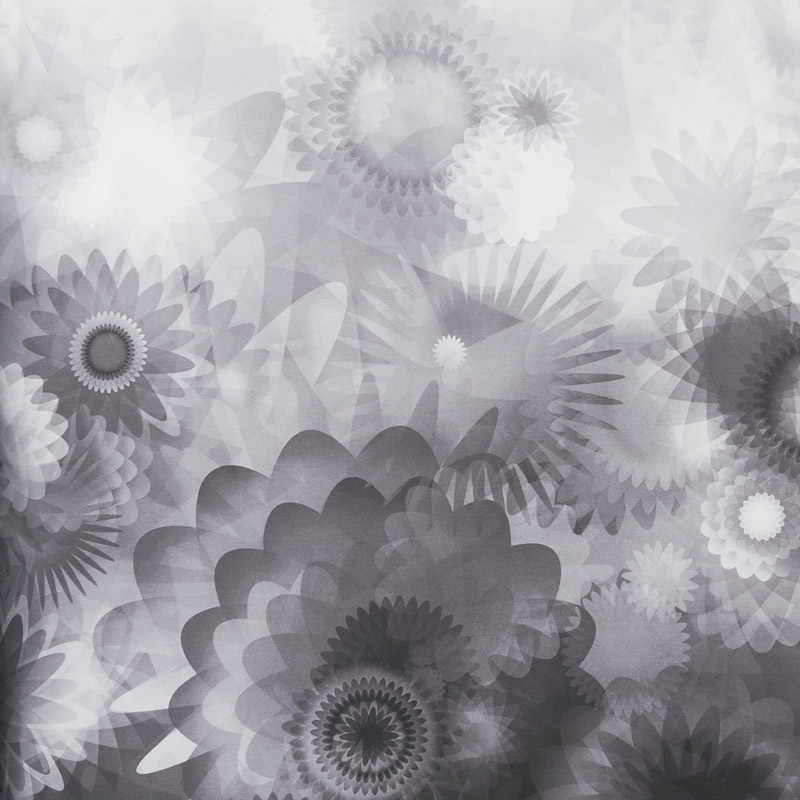 Gradients 2 - Onyx Blooms Digitally Printed Yardage