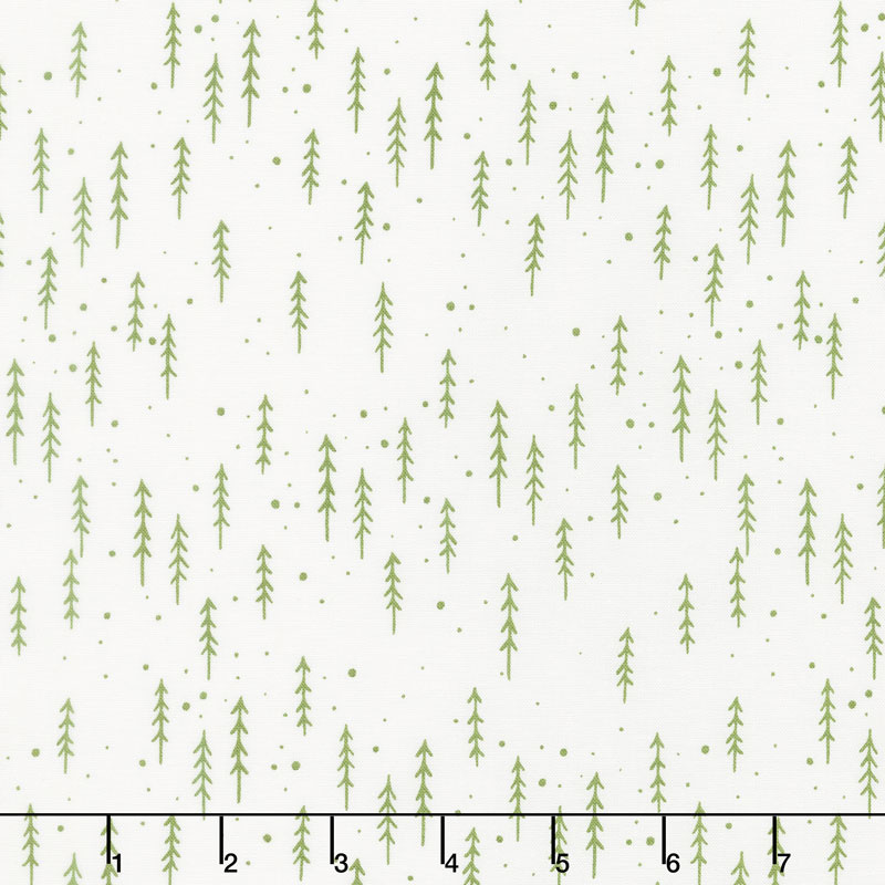 Merriment - Winter Trees Snow Holly Yardage