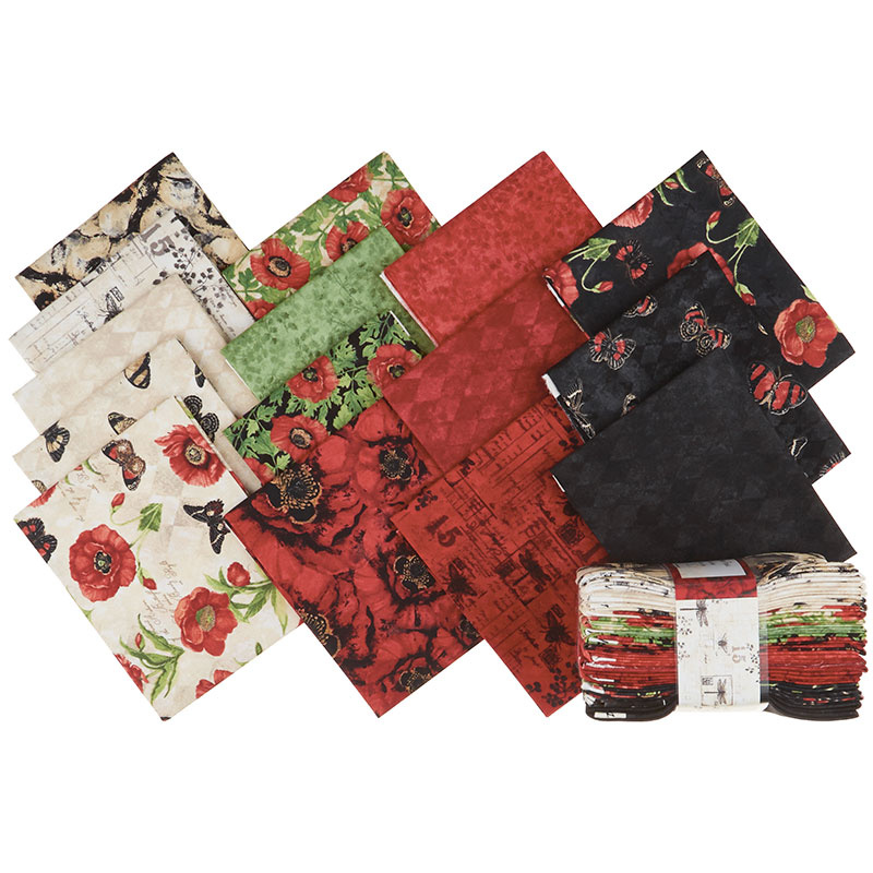 Harlequin Poppies Fat Quarter Crystals