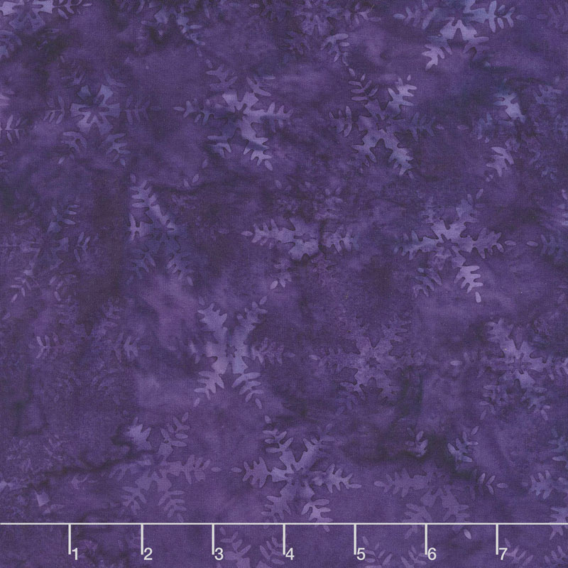 Snowberry Batiks - Snowflake Grape Yardage