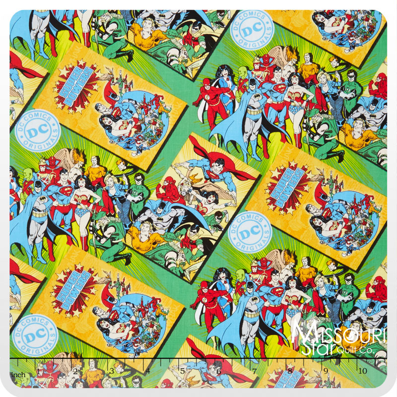 DC Comics - Comic Book Covers Green Yardage