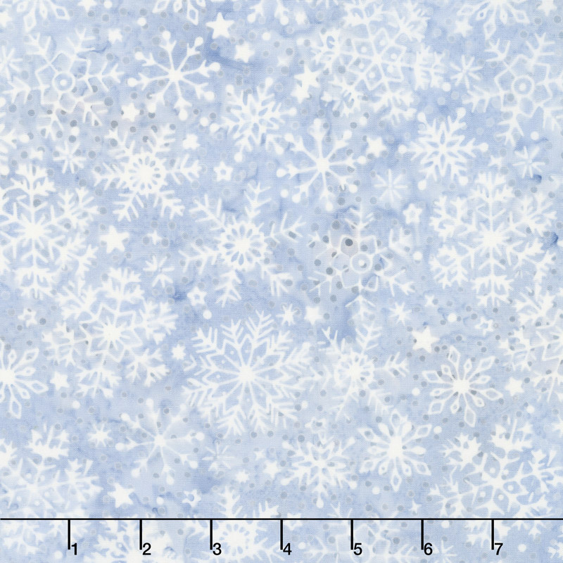 Blue Moon Batiks - Snowflake Pewter Yardage
