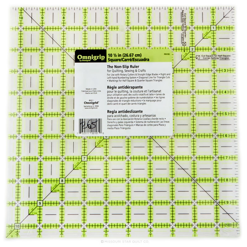 Omnigrip 10.5" Square Ruler Omnigrid — Missouri Star Quilt Co.