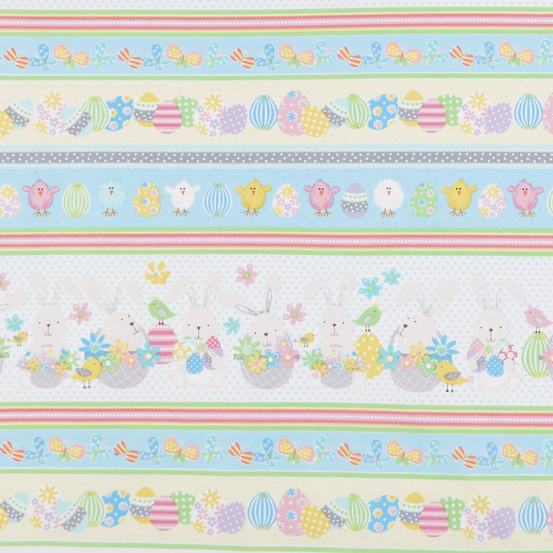 Some Bunny Loves You - Spring Stripe Multi Yardage