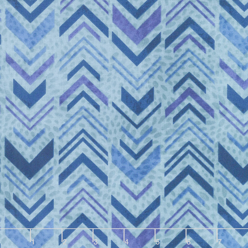 Tessellations - Broken Chevron Aqua Yardage