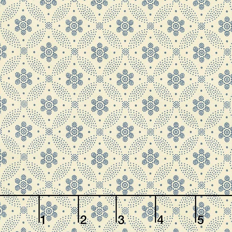 Mood in Blue - Wedding Ring Cream Yardage