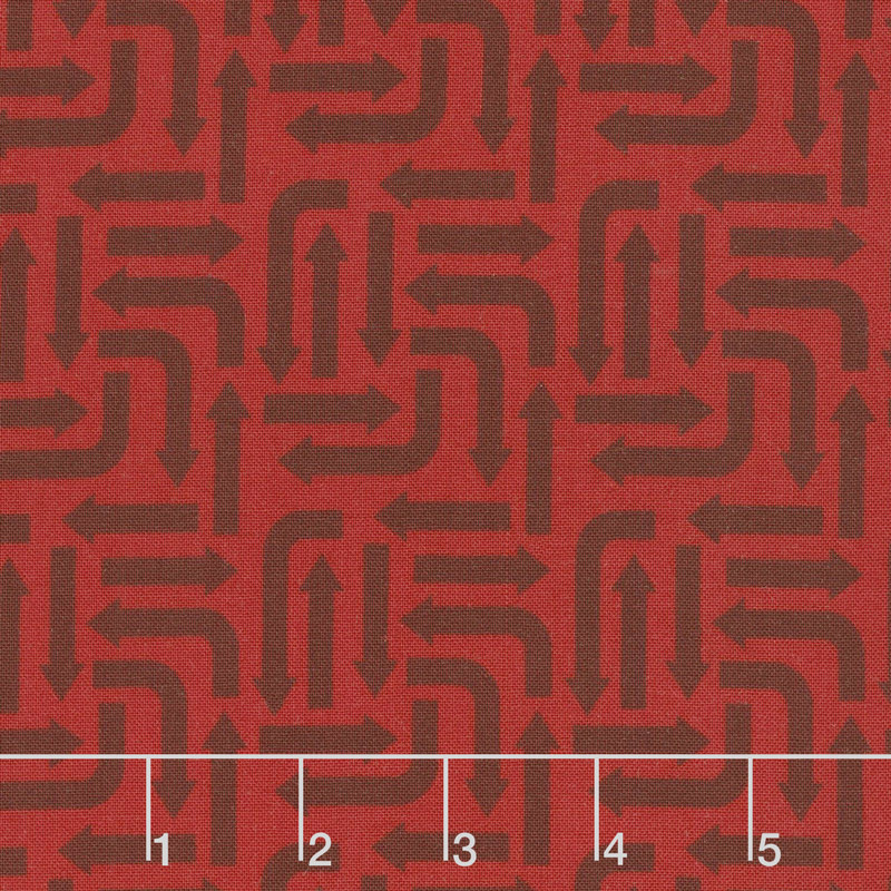 Traffic Jam - Arrows Red Yardage