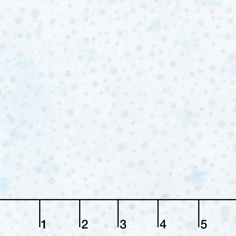 Artisan Batiks - Northwoods 8 Snowflakes Ice Metallic Yardage