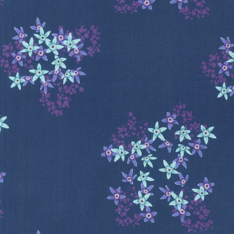 Club Havana - Florecita Navy Yardage