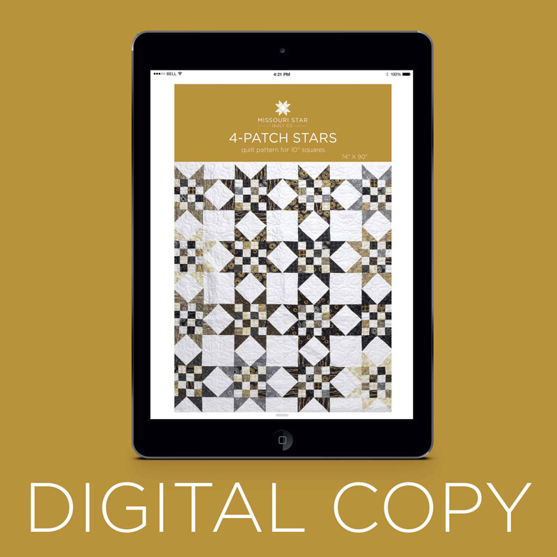 Digital Download - 4 Patch Stars Quilt Pattern by MSQC