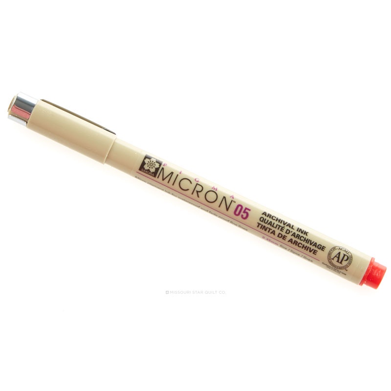 Pigma Micron 05 Pen .45mm Red