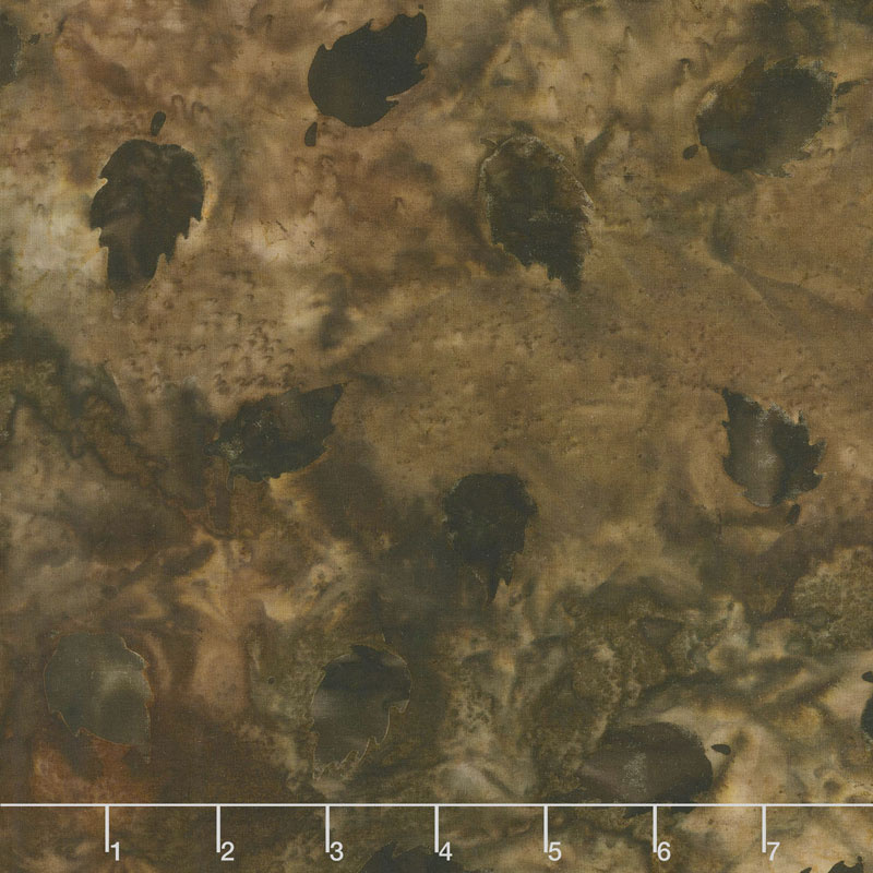 Artisan Batiks - Cornucopia 10 Leaves Espresso Yardage