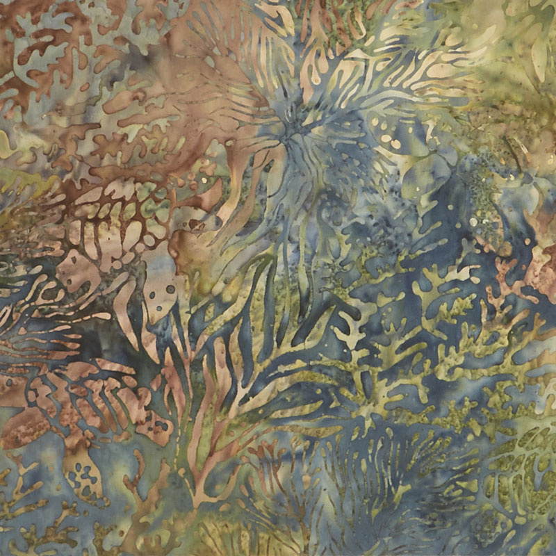 Sand Bar Batiks - Turtles Lucky Bamboo Yardage
