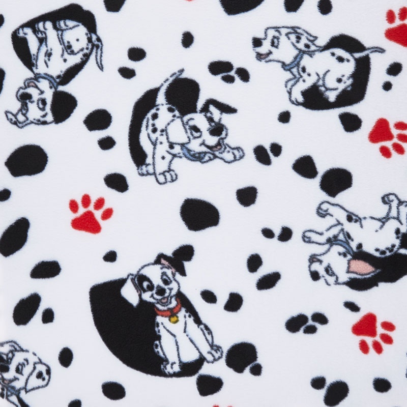 Fleece Licensed - 101 Dalmations White Yardage