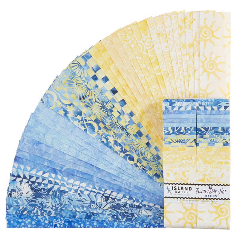 Forget Me Not Batiks Strips