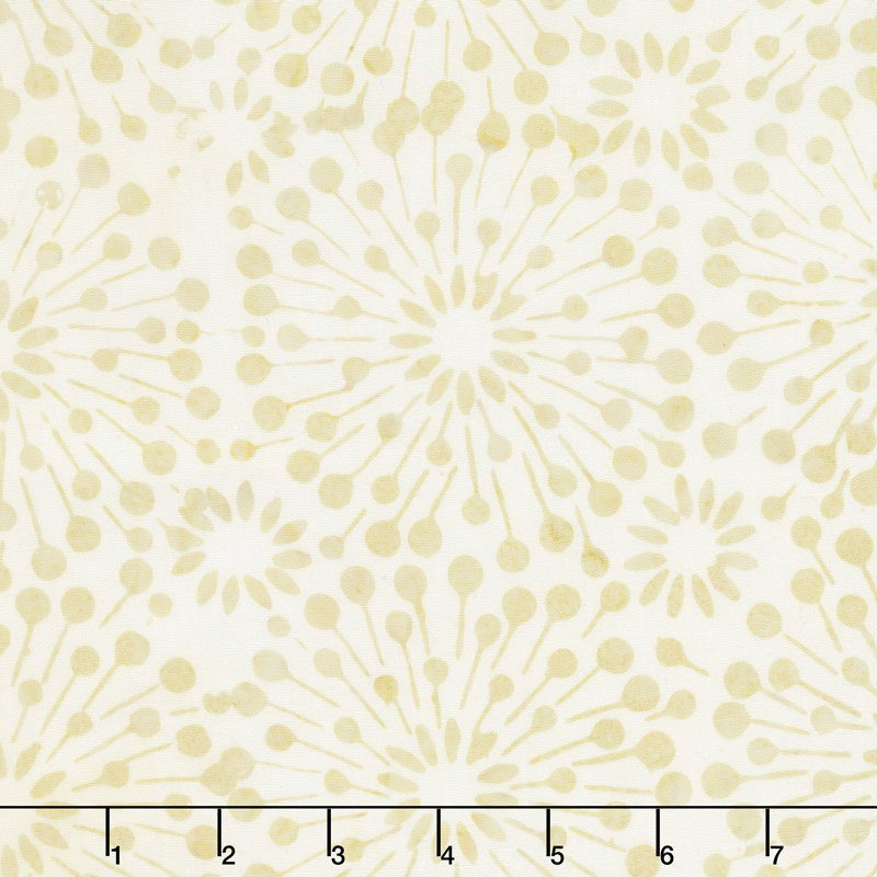Cream of the Crop Batiks - Dandelion Burst Light Tan Yardage