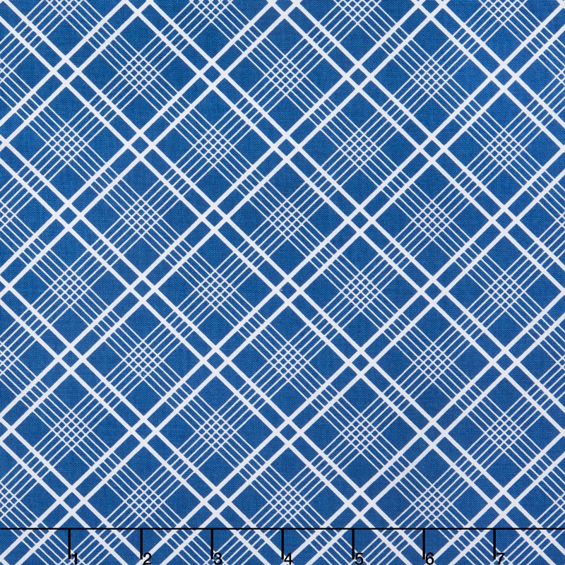 Gingham Girls - Gingham Plaid Blue Yardage