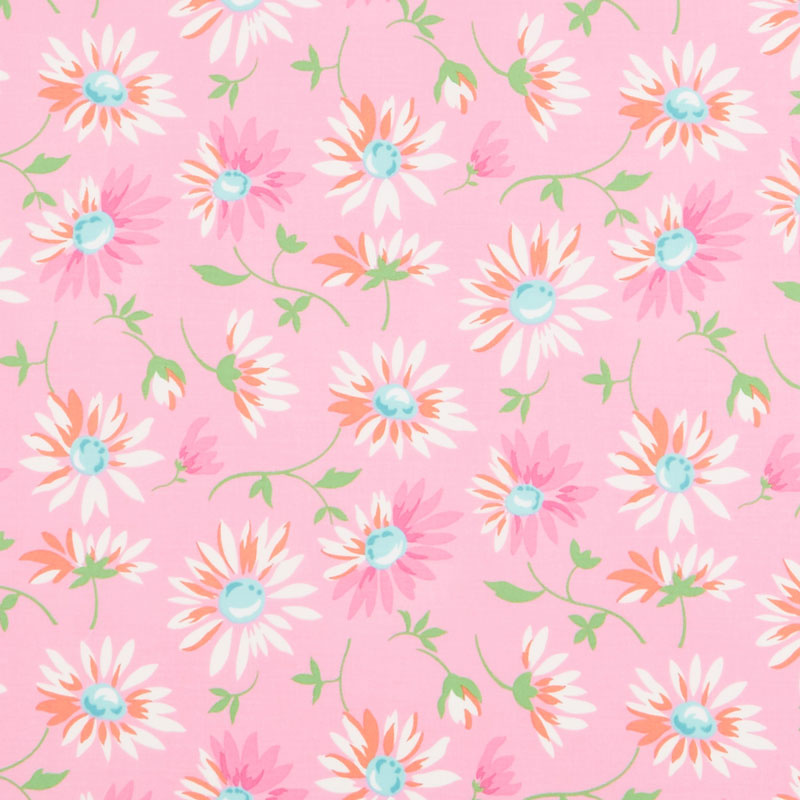 Good Day! - Lazy Daisies Pink Yardage