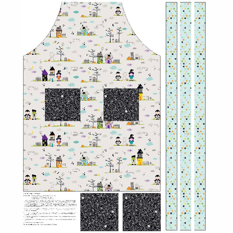 Halloween Magic - Apron Gray Panel