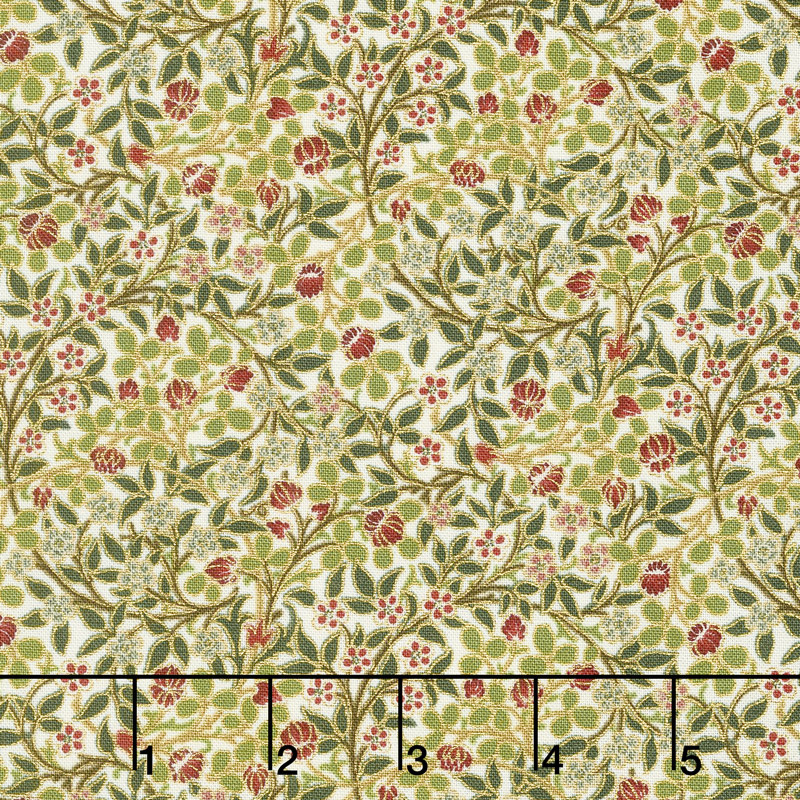 Morris Holiday 1903 - Clover Linen Multi Metallic Yardage