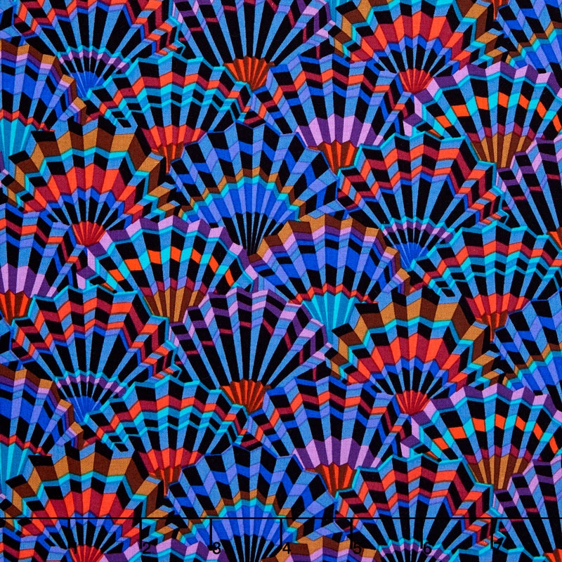 Kaffe Collective Spring 2017 - Shade Paper Fans Black Yardage