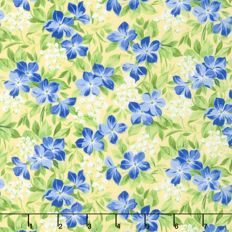 Summer Breeze V - Vinca Yellow Yardage