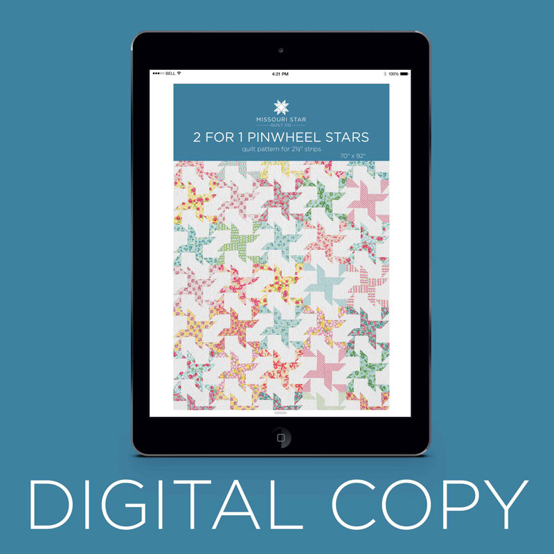 Digital Download - 2 for 1 Pinwheel Stars Quilt Pattern by MSQC