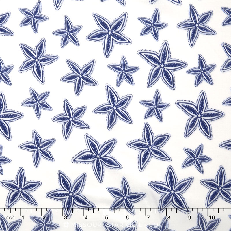 Tide Pool - Starfish White Yardage