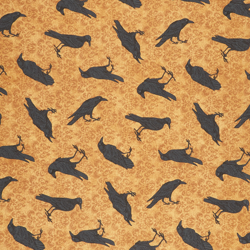 Raven's Claw - Raven Toss Orange Black Yardage