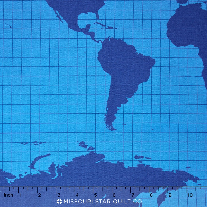Our World - World Main Blue Yardage
