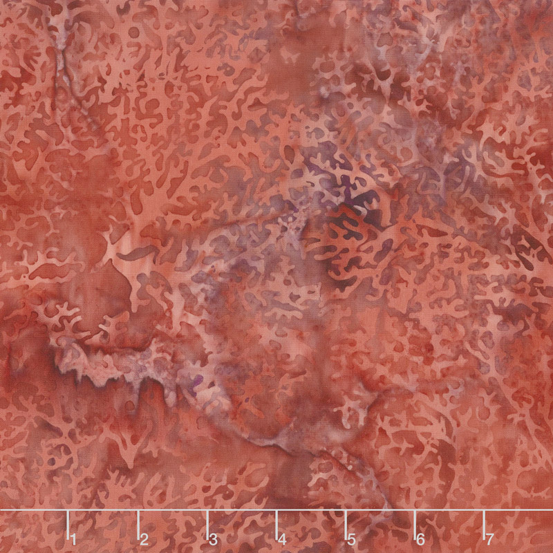 Neptune's Friends Batiks - Deep Coral Yardage