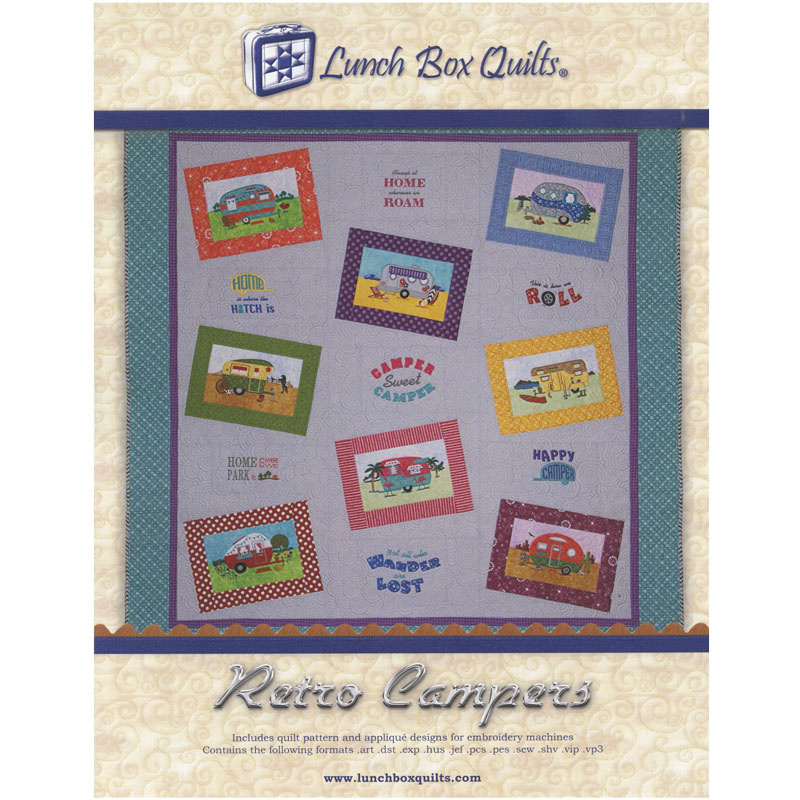 Retro Campers with Embroidery CD