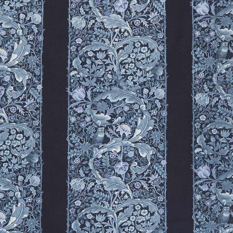 May Morris Studio - The Owl 1895 Indigo Yardage