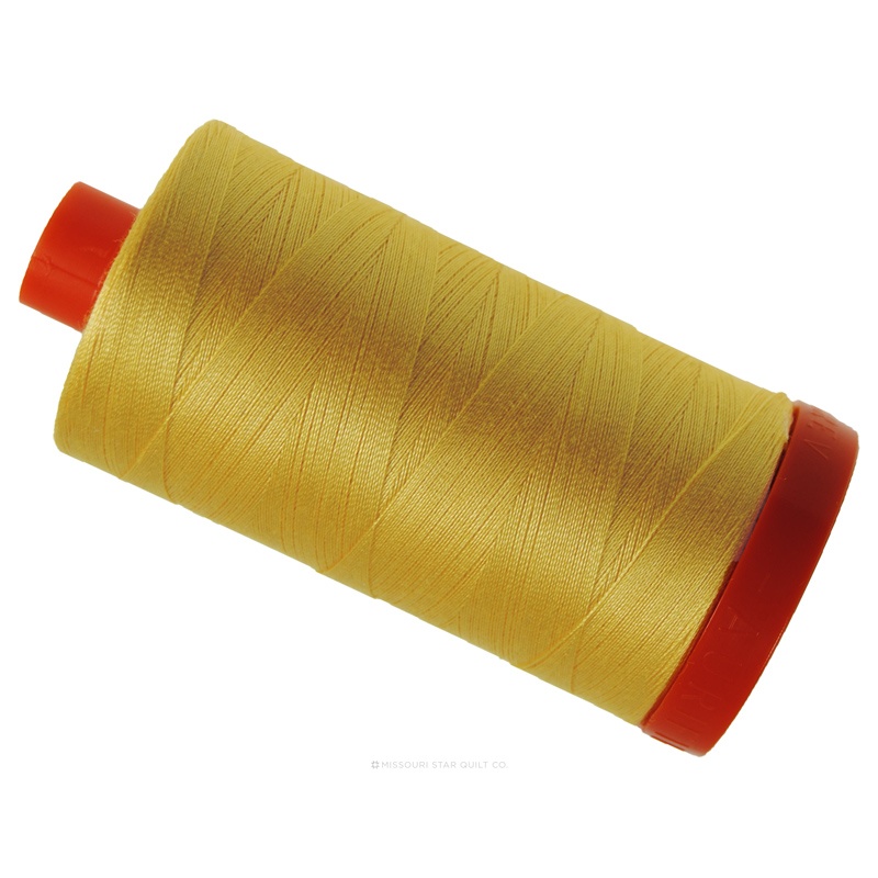 Aurifil 50 WT 100% Cotton Mako Large Spool Thread - Pale Yellow