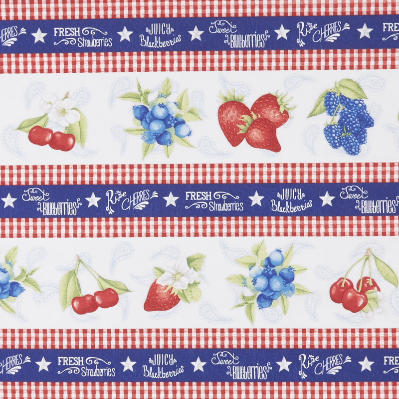 Berry Sweet - Repeating Stripe Multi Yardage