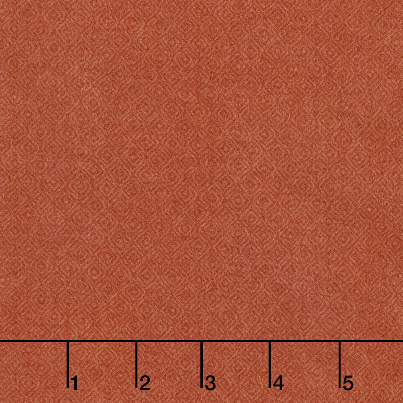 Wool & Needle Flannels VI - Geometric Weave Salmon Yardage