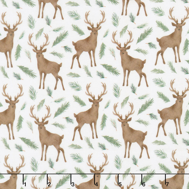 Winter Woods - Oh Deer in White Yardage