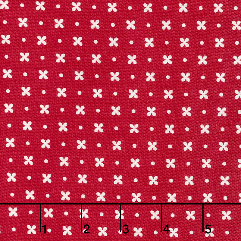 Little Snippets - Stitch Red Yardage