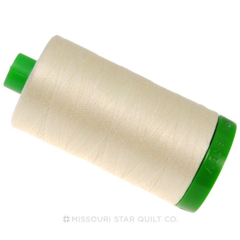 Aurifil 40 WT 100% Cotton Mako Large Spool Thread - Chalk