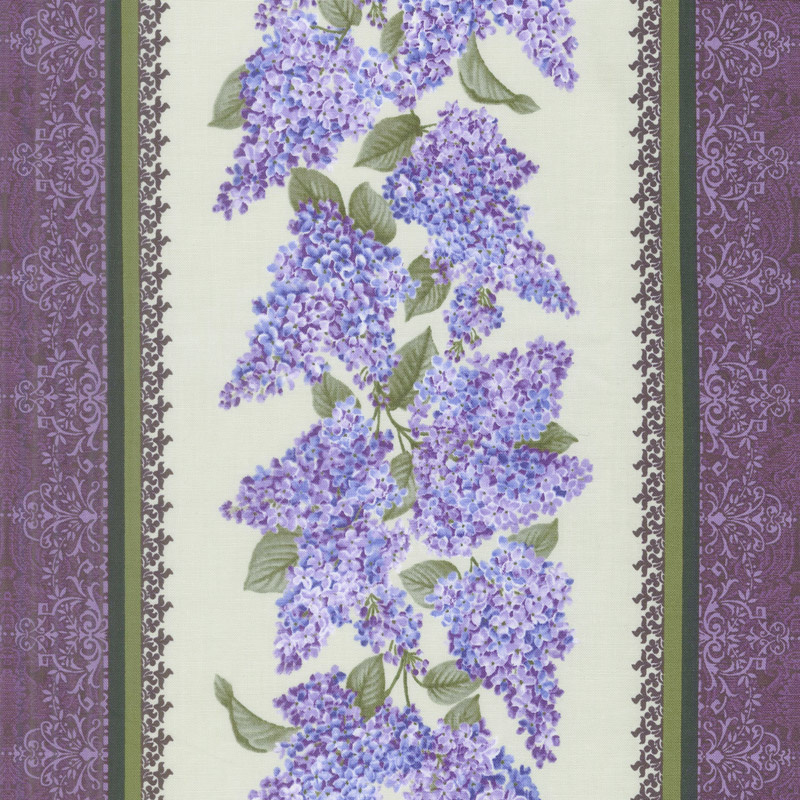Lilacs In Bloom Lilacs In Bloom Stripe Sage Yardage Jackie Ro