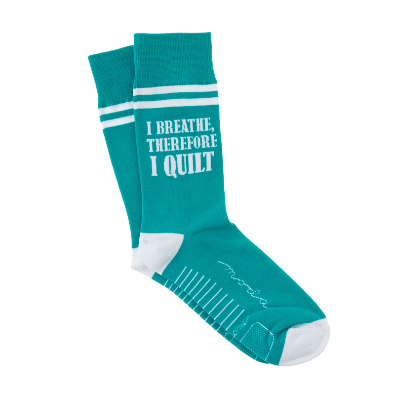 I Breathe, Therefore I Quilt Socks