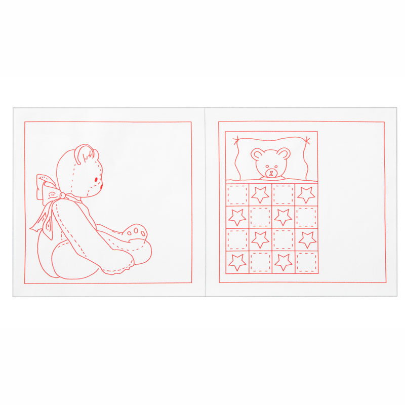 Bears! Bears! Redwork Embroidery Quilt Labels Kit