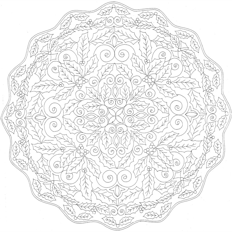 Holiday White Wholecloth Tree Skirt Kit
