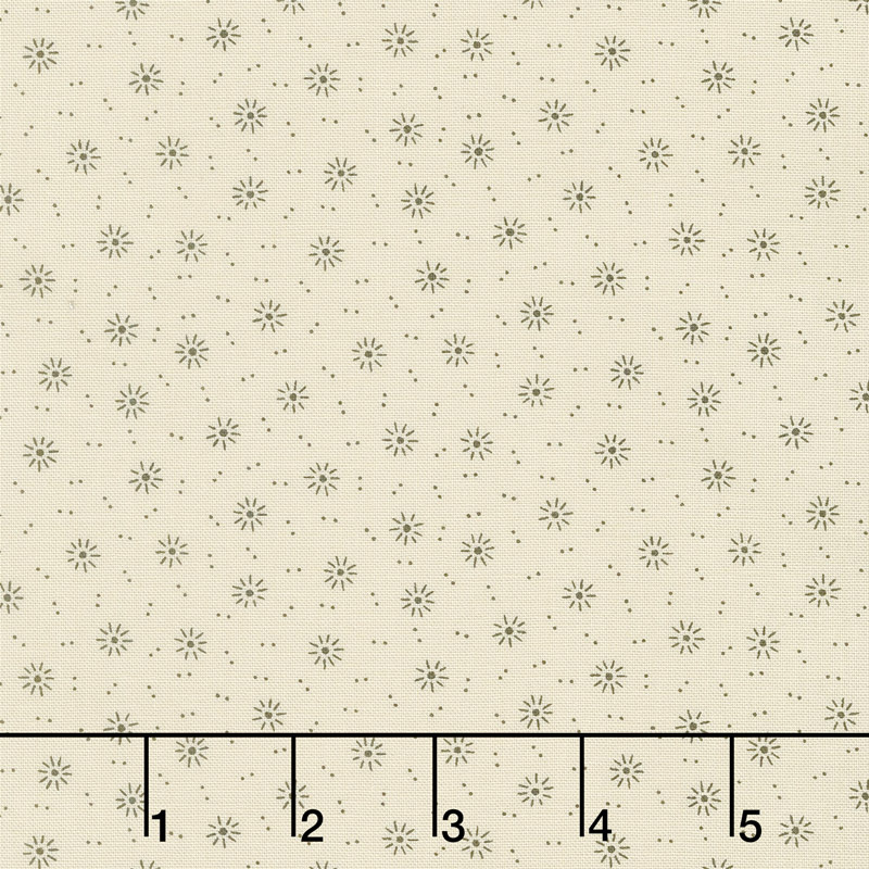 Jo's Shirtings - Starburst Parchment Charcoal Yardage