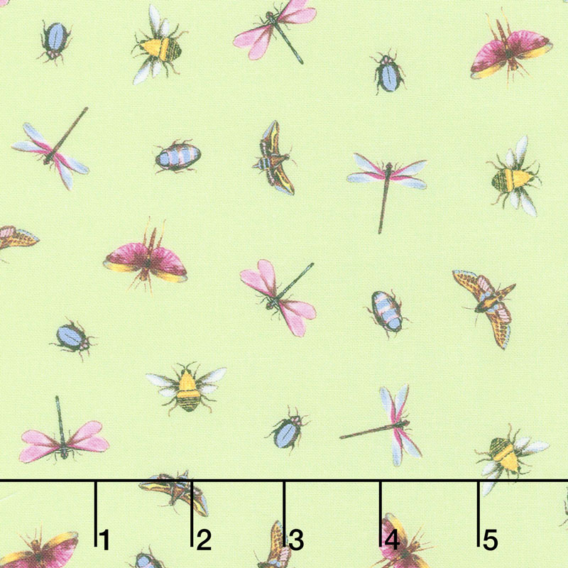 Greenhouse - Garden Insects Leaf Yardage