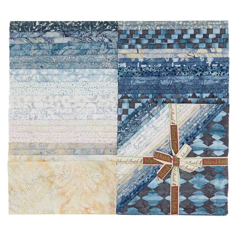 Faded Blue Jeans Batiks Stacks