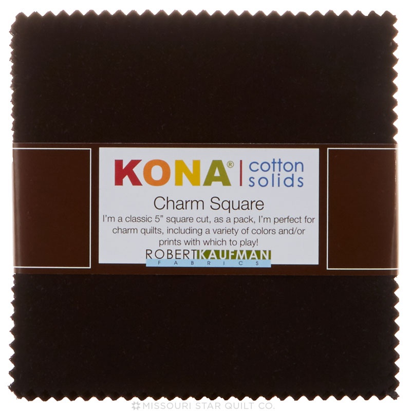 Kona Cotton Black Charm Pack Robert Kaufman Fabrics Robert