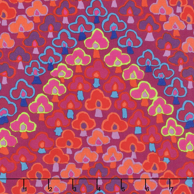 Kaffe Fassett Collective Fall 2017 - Sunrise Trefoil Red Yardage