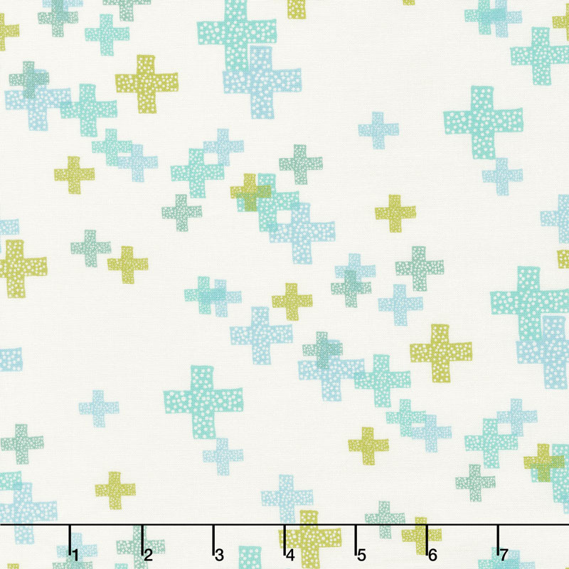 Modern Backgrounds Colorbox - Pluses Porcelain Peacock Yardage